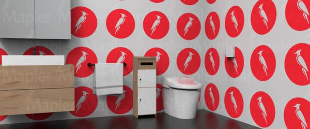 Almacenador de papel higiénico de madera para baños